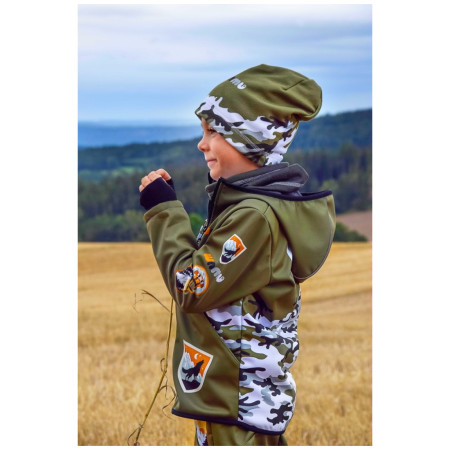 Kinder-Softshell-Jacke WAMU Khaki