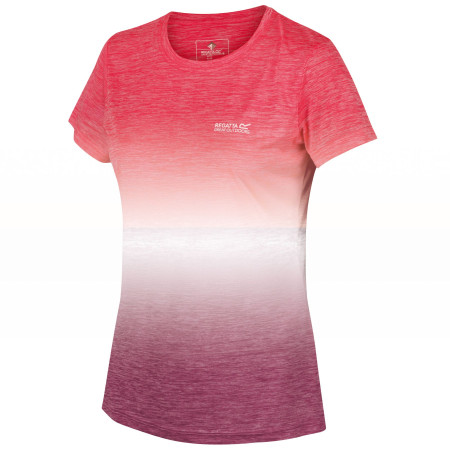 Damen-T-Shirt Regatta Womens Fingal V rosa Neonpnkgrad