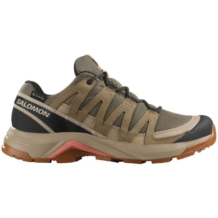 Damen Trekkingschuhe Salomon X-Adventure Recon Gore Tex grün Falcon / Desert Tan / Hyma Pink
