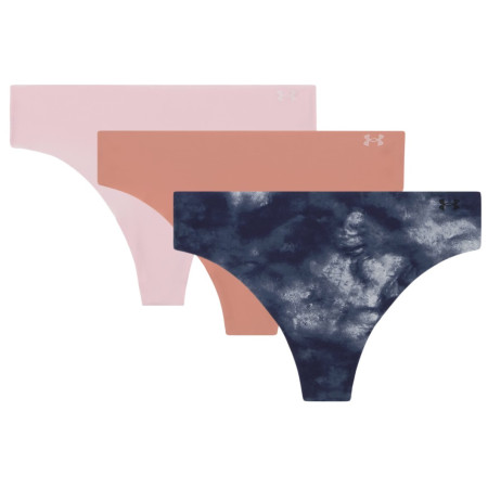 Damenhöschen Under Armour UA Pure Stretch No Snow Thong - Novelity 3PK grau Gray