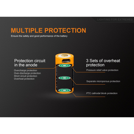 Wiederaufladbare Batterien Fenix RCR123A / 16340 High Current
