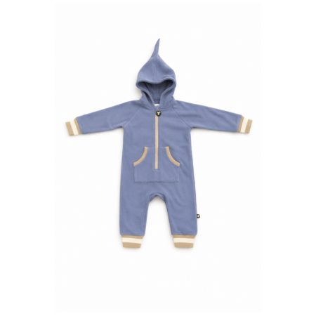 Kinderoverall DucKsday Polar Fleece Twin/Blue blau Blue/Sand