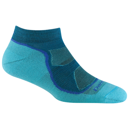 Damensocken Darn Tough Light Hiker No Show Lightweight With Cushion blau cascade