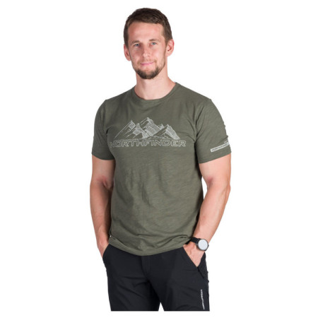 Herren-T-Shirt Northfinder Jorg grün/dunkelgrau 300darkgreen