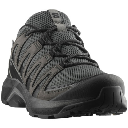 Wanderschuhe Salomon X-Adventure Recon Gore Tex grau Asphalt / Castlerock / Black