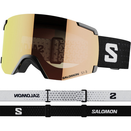 Skibrille Salomon S/View Photochromic schwarz/weiß black