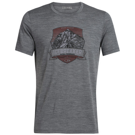 Herren-T-Shirt Icebreaker Mens Tech Lite SS Crewe Everest Crest grau GritstoneHthr