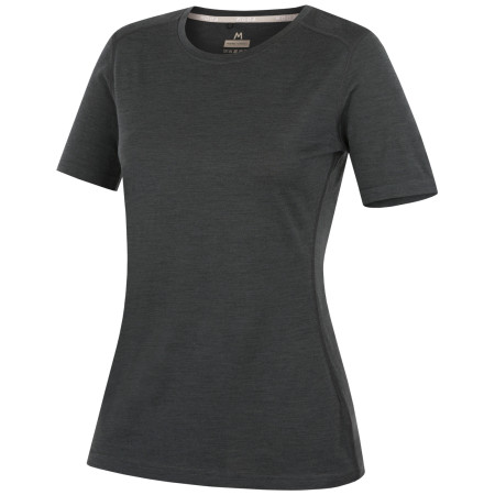 Damen-T-Shirt MOOA Merino Lyolite 150 Short schwarz black melange