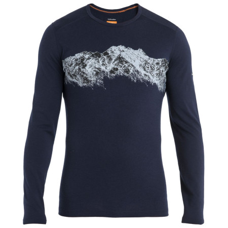 Herren-T-Shirt Icebreaker M Mer 200 Oasis LS Crewe Remarkables dunkelblau Midnight Navy