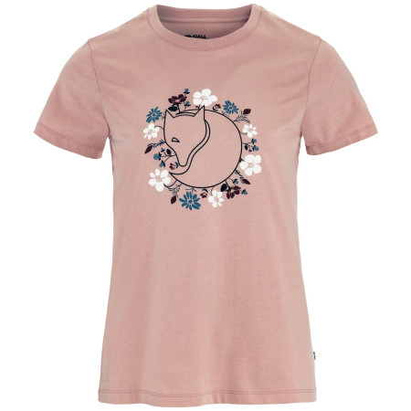 Damen-T-Shirt Fjällräven Fjällblomster Fox T-shirt W rosa Chalk Rose