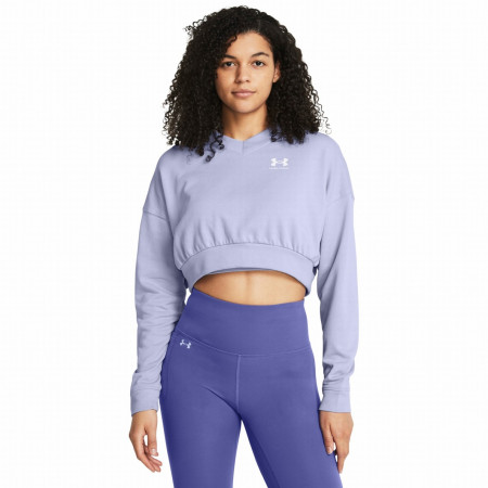 Damen-Sweatshirt Under Armour Rival Terry OS Crop Crw hellblau Celeste/White