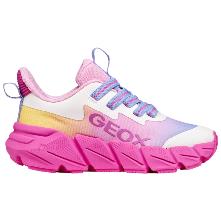 Kinderschuhe Geox J Flexyper Fast Girl Fuchsia rosa FUCHSIA/MULTICOLOR
