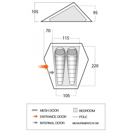 Ultraleichtes Zelt Vango Heddon 200