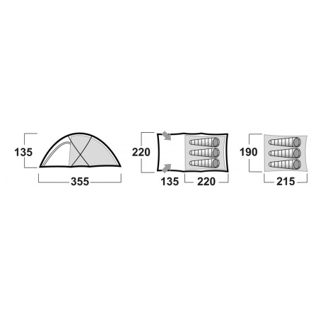 Wanderzelt Husky Felen 3-4