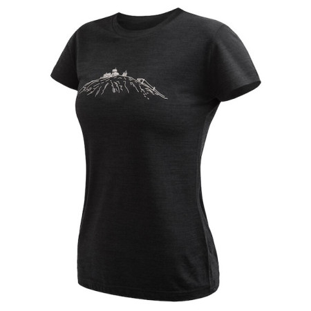 Damen-Funktionsshirt Sensor Merino Cordura Peak schwarz černá