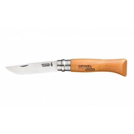 Klappmesser Opinel N°08 Carbon Viroblock, blister natur