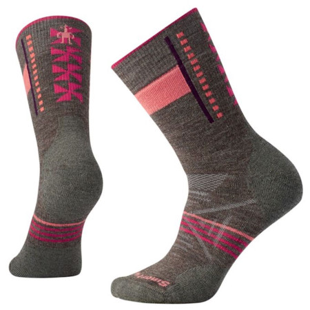 Damensocken Smartwool W Phd Outdoor Medium Pattern C grau/lila Taupe