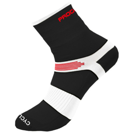 Socken Progress P CHS 8CF Cycling High schwarz/weiß Black/White