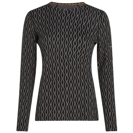 Damen-T-Shirt Icebreaker W Mer 260 Vertex LS Crewe On-Piste schwarz/weiß Black/Snow/J