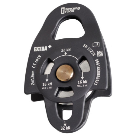 Umlenkrolle Singing Rock Extra Plus schwarz