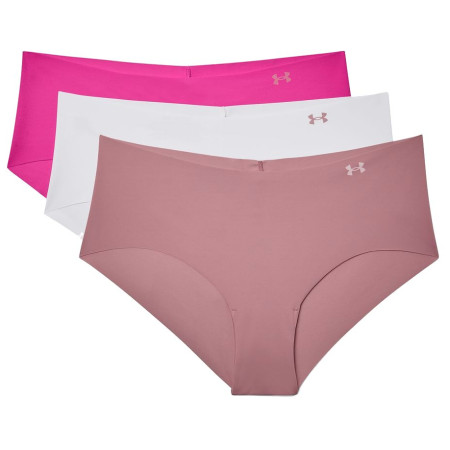 Damenhöschen Under Armour PS Hipster 3Pack rosa Pink Elixir / Halo Gray / Rebel Pink