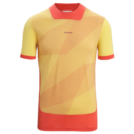 Herren-Funktionsshirt Icebreaker Men ZoneKnit™ SS Tee GEODETIC orange Summer/Vibrant Earth/Aop
