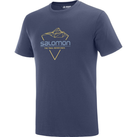 Herren-T-Shirt Salomon Blend Logo Tee M dunkelblau Nightish