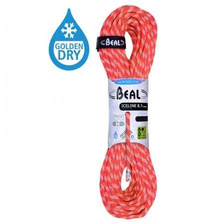 Kletterseil Beal Ice Line 8,1 mm (50 m) orange ORANGE