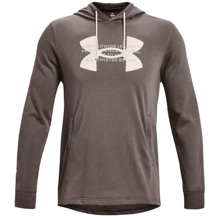 Herren-Sweatshirt Under Armour Rival Terry Logo Hoodie braun