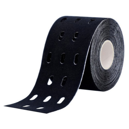 Tapeband BronVit Sport Kinesio Tape perforiert schwarz
