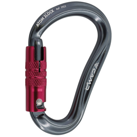 Karabiner Camp Atom 3Lock grau/schwarz Gun Metal