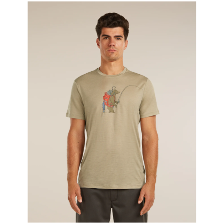 Herren-Funktionsshirt Icebreaker Merino 150 Tech Lite SS Tee Bear Catch beige FLAGSTONE