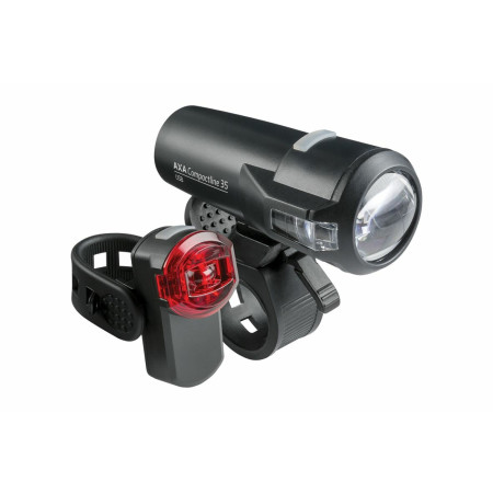 Vorder- / Rücklicht AXA COMPACTLINE 35 SET schwarz