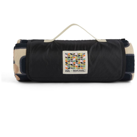 Picknickdecke Regatta Orla Kiely Printed Picnic Blanket schwarz/beige Giant Square Flower Mono