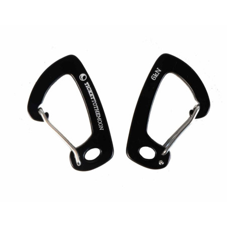 2er-Set ultraleichter Aluminium-Karabiner Ticket to the Moon 600 kg