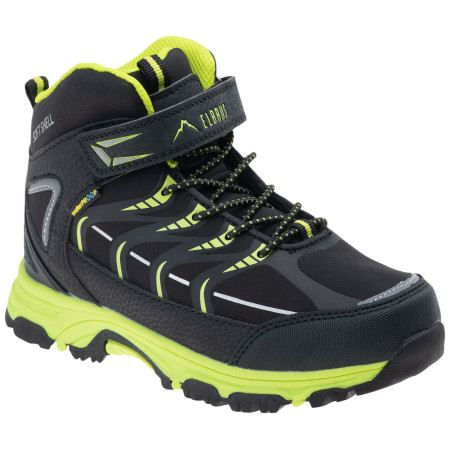 Kinderschuhe Elbrus Savas Mid Wp Jr schwarz/gelb Black/Lime/Silver