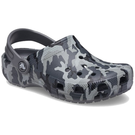 Kinderpantoffeln Crocs Classic Camo Clog K schwarz/grau Black/Grey
