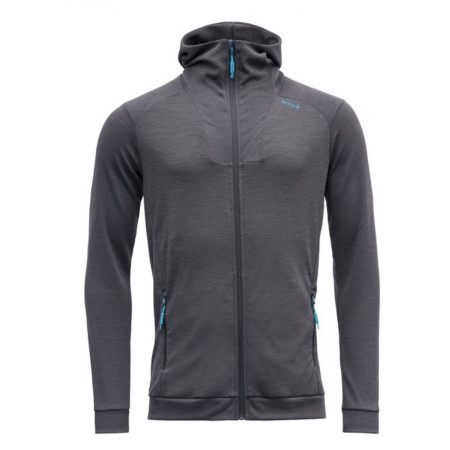 Herren-Sweatshirt Devold Aksla Man Jacket W/Hood grau Night
