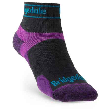 Socken Bridgedale Trail Run UL T2 MS Low schwarz/lila Charcoal/Purple/