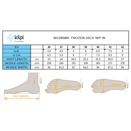 Damen Winterschuhe Kilpi Frozen High Wp-W