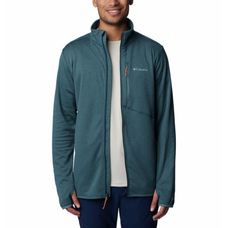 Herren-Sweatshirt Columbia Park View™ Fleece Full Zip 2023 blau/grau Night Wave Heather, Metal