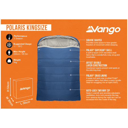 Schlafsack Vango Polaris Kingsize