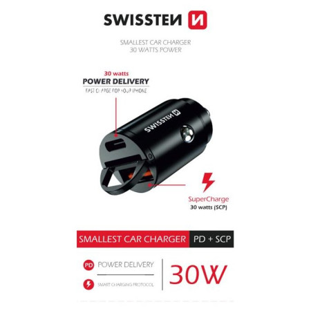 Auto-Adapter Swissten Car Charger 30W