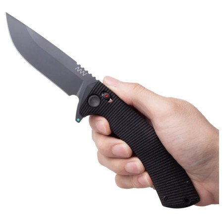 Klappmesser Acta non verba A400-BB, DLC, Black Sandvik 14C28N, G10 Black schwarz Black