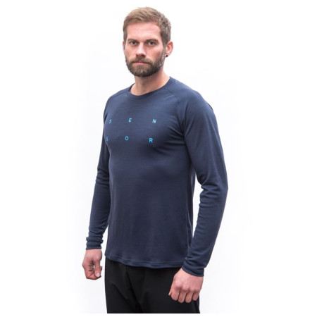 Herren-Funktionsshirt Sensor Merino Blend Typo deep blue