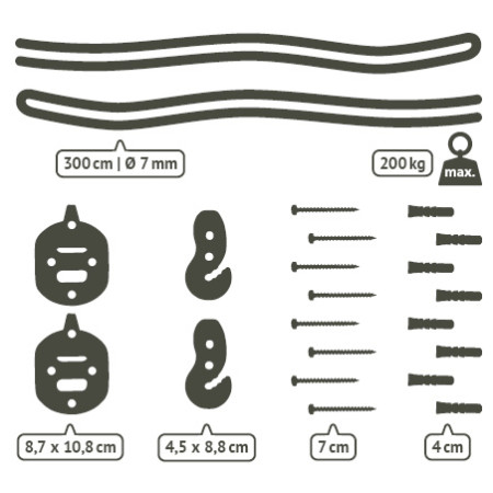 Befestigungsset für Hängestühle La Siesta CasaMount