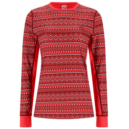 Damen-Funktionsshirt Kari Traa Lune Long Sleeve Baselayer rot/orange heat