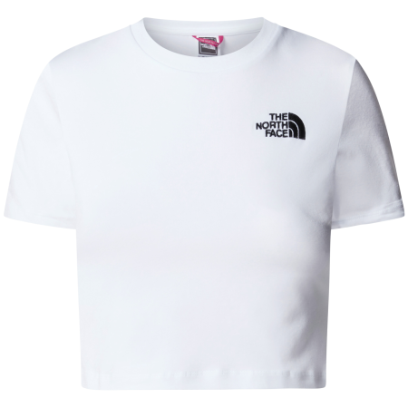 Damen-T-Shirt The North Face Essential Cropped Slim Short Sleeve Tee weiß TNF WHITE
