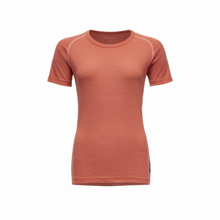 Damen-Funktionsshirt Devold Lauparen Merino 190 Base Tee Wmn rot/orange CORAL