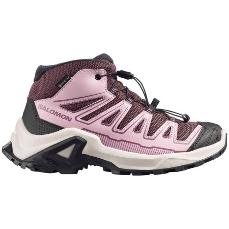 Kinderschuhe Salomon X Ultra Mid Gtx J Huckleberry-Dawn Pink-Concord Grape rosa Huckleberry / Dawn Pink / Concord Grape